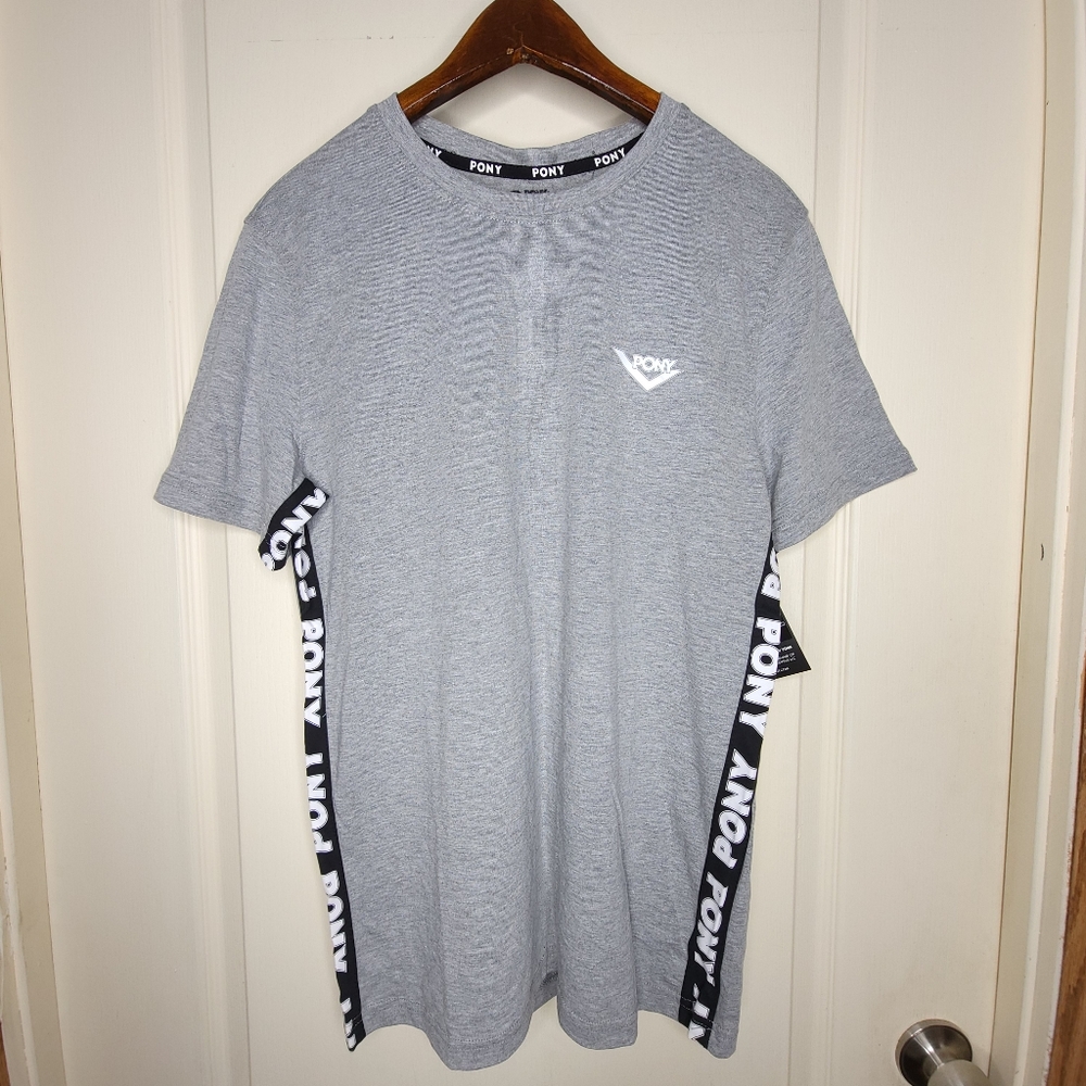 Boys Junior Small Pony LogoT-Shirt Grey Causal